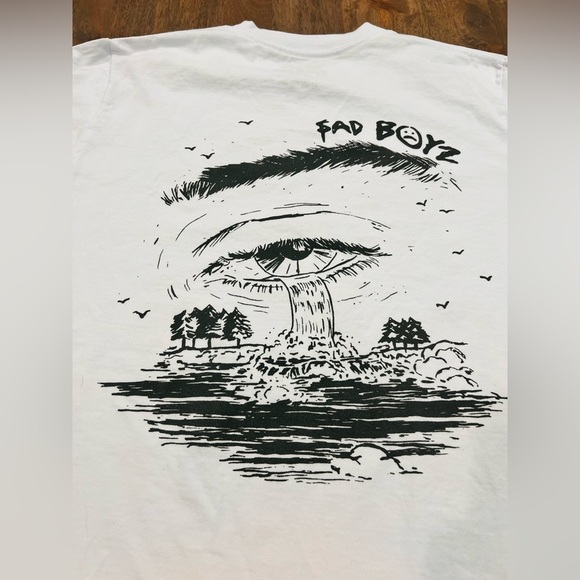 SAD BOYZ Merch 4 Life White T-Shirt Size Large New Sadboyz Junior H - Picture 3 of 4